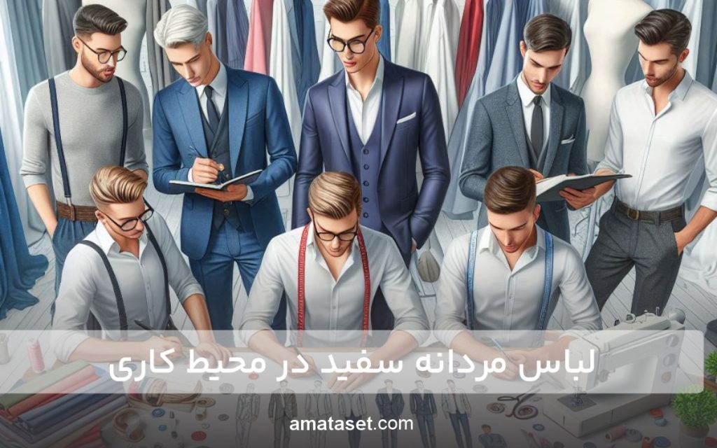 لباس مردانه سفید در محیط‌ کاری